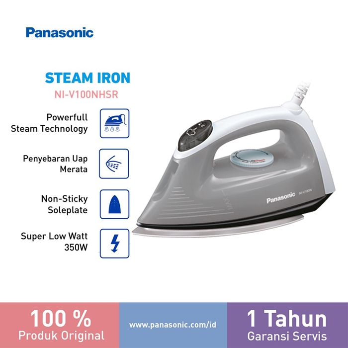 Panasonic Setrika Steam - NI-V100N HSR Grey